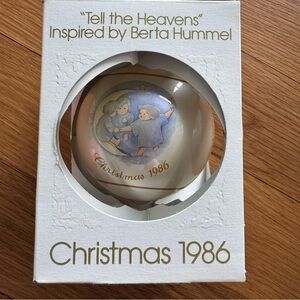 1986 Schmid Berta Hummel “Tell the Heavens” Christmas Ornament 13th  Boxed